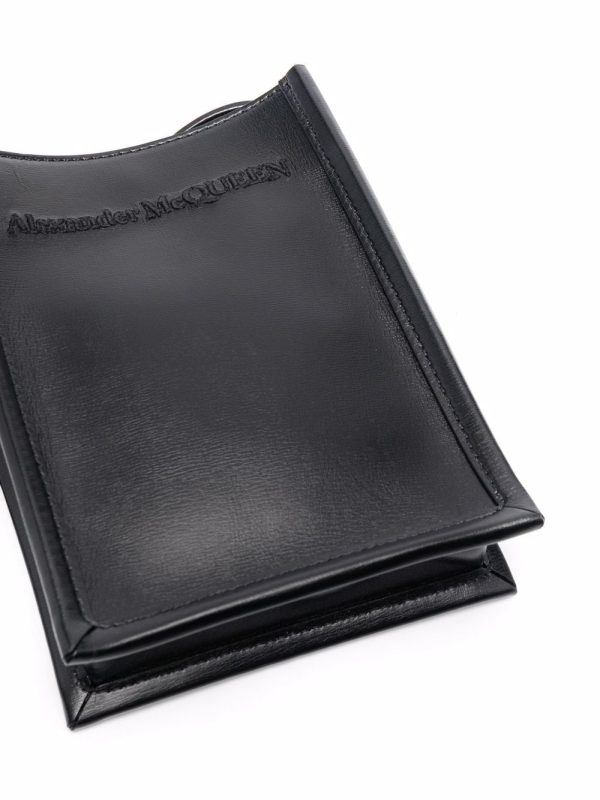 Alexander McQueen embroidered logo messenger bag - Image 3