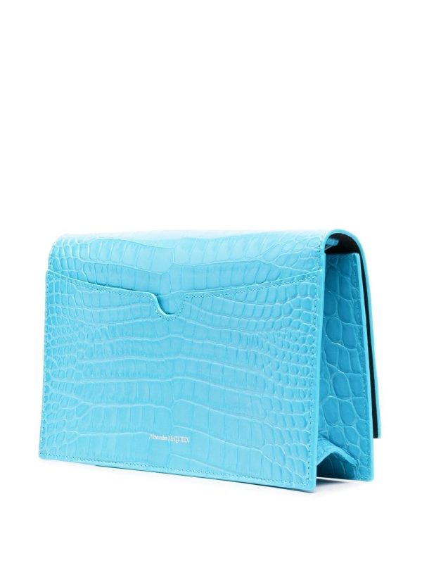 Alexander McQueen Skull logo croc-effect bag - Image 4