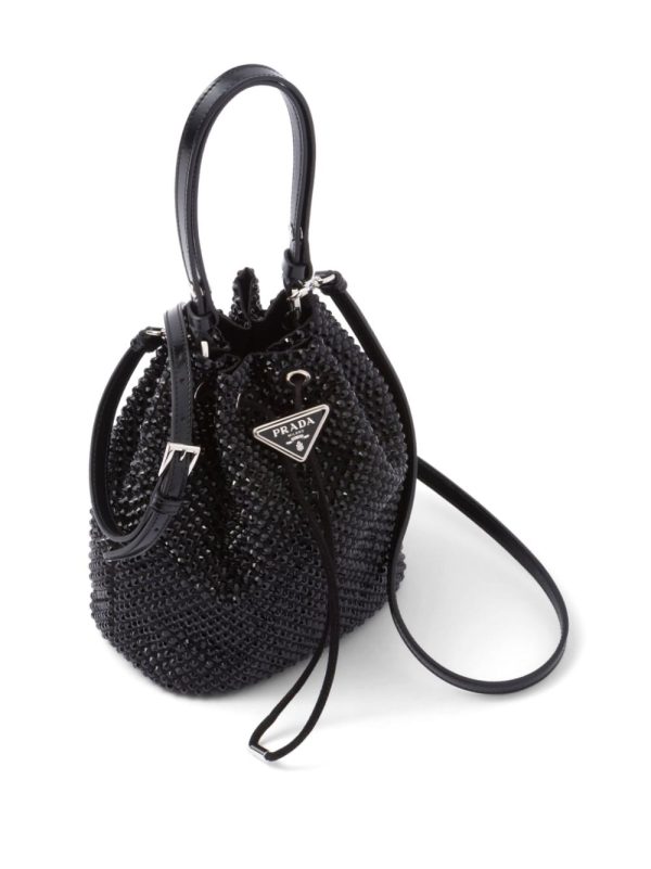 Prada crystal-embellished drawstring mini bag - Image 4
