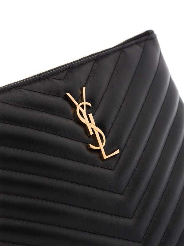Saint Laurent quilted leather purse - Image 5