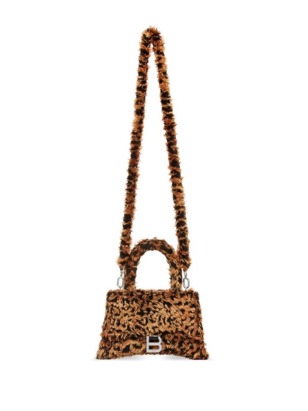 Balenciaga small Hourglass faux-fur mini bag - Image 5