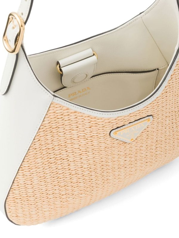 Prada triangle-logo woven shoulder bag - Image 5