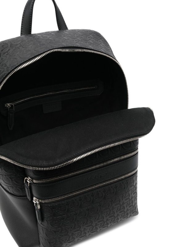 Ferragamo leather logo-embossed backpack - Image 5