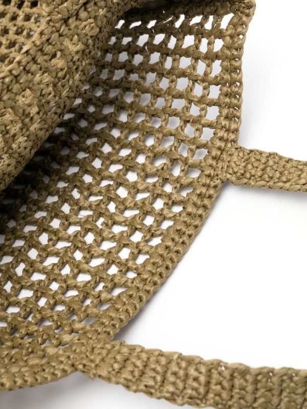 Prada triangle-logo raffia tote bag - Image 5