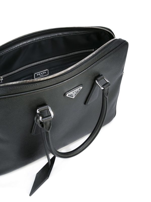 Prada triangle-logo leather briefcase - Image 5