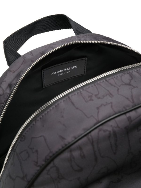 Alexander McQueen crossover-straps logo-print backpack - Image 2