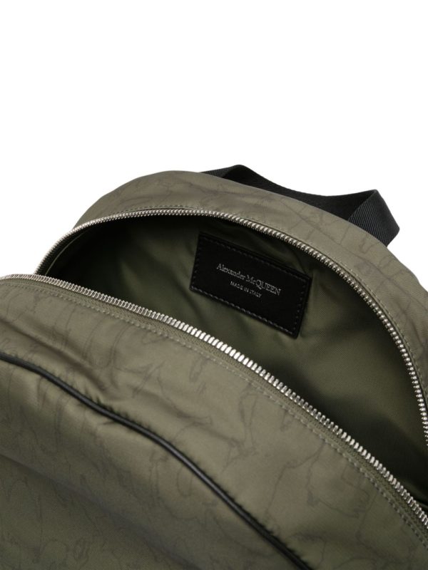 Alexander McQueen crossover-straps logo-print backpack - Image 2