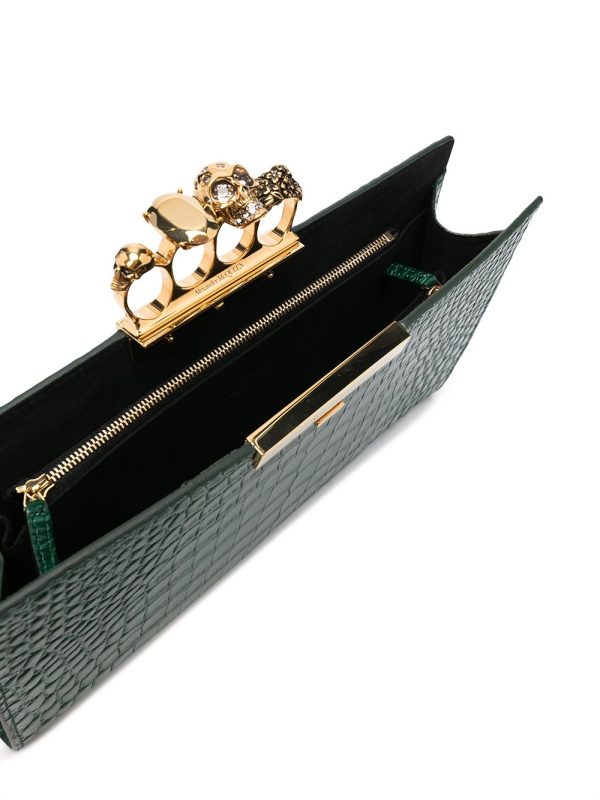 Alexander McQueen embossed knuckleduster clutch bag - Image 2