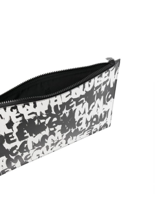 Alexander McQueen Graffiti all-over print clutch - Image 2
