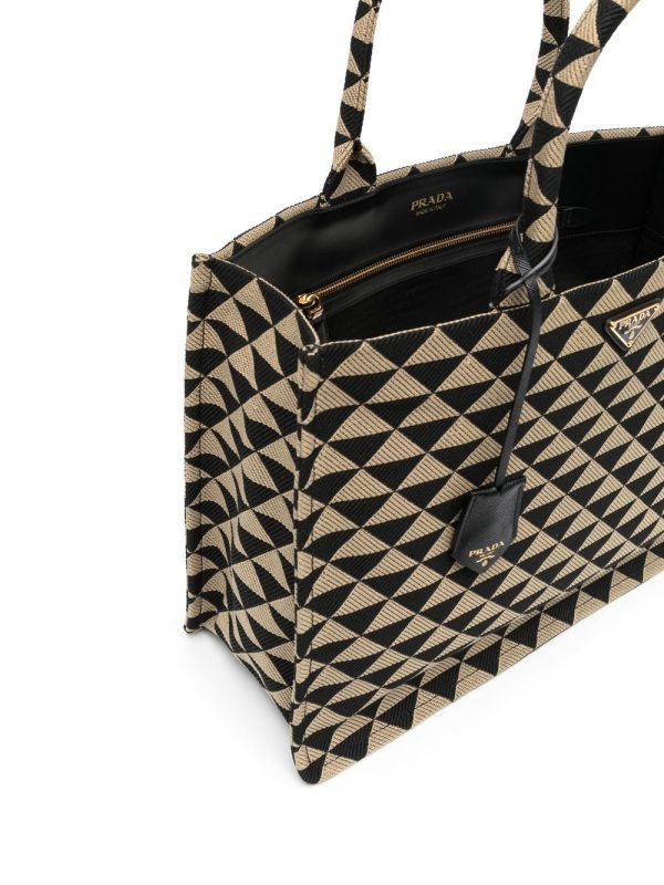 Prada large Prada Symbole embroidered handbag - Image 5