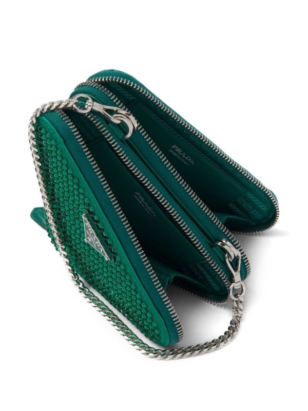 Prada crystal-embellished mini pouch - Image 5