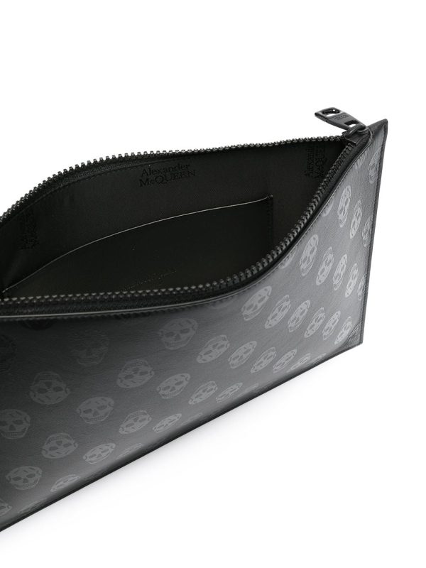 Alexander McQueen skull-print zipped clutch bag - Image 5