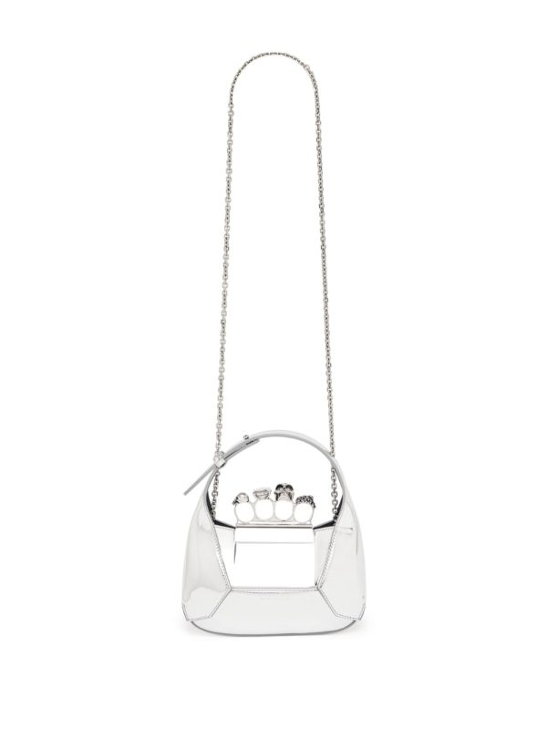 Alexander McQueen metallic Jewelled Hobo mini bag - Image 5