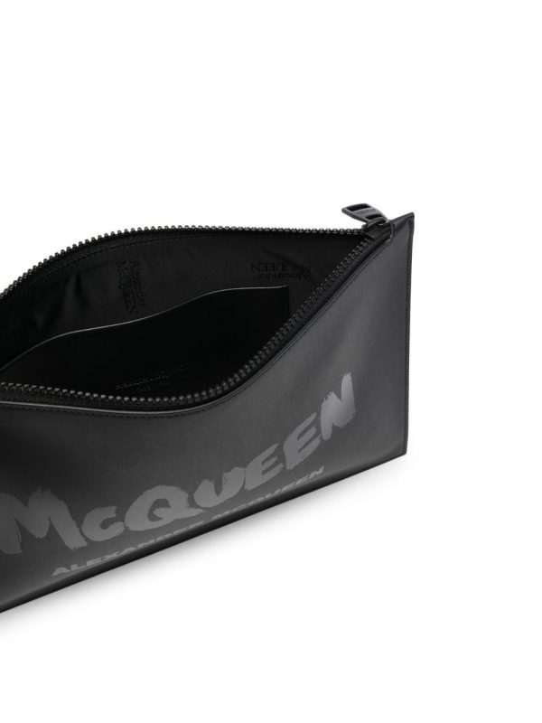 Alexander McQueen logo-print flat-zip pouch - Image 5
