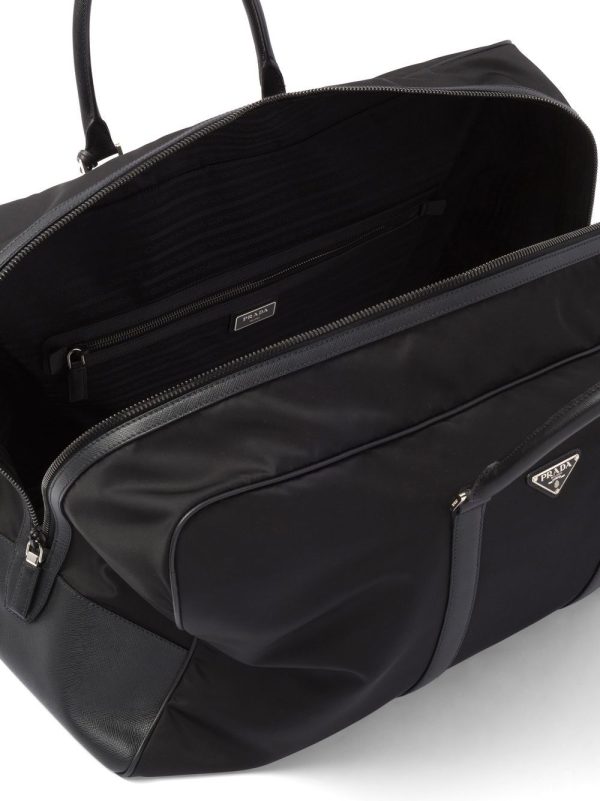 Prada logo-patch duffle bag - Image 5