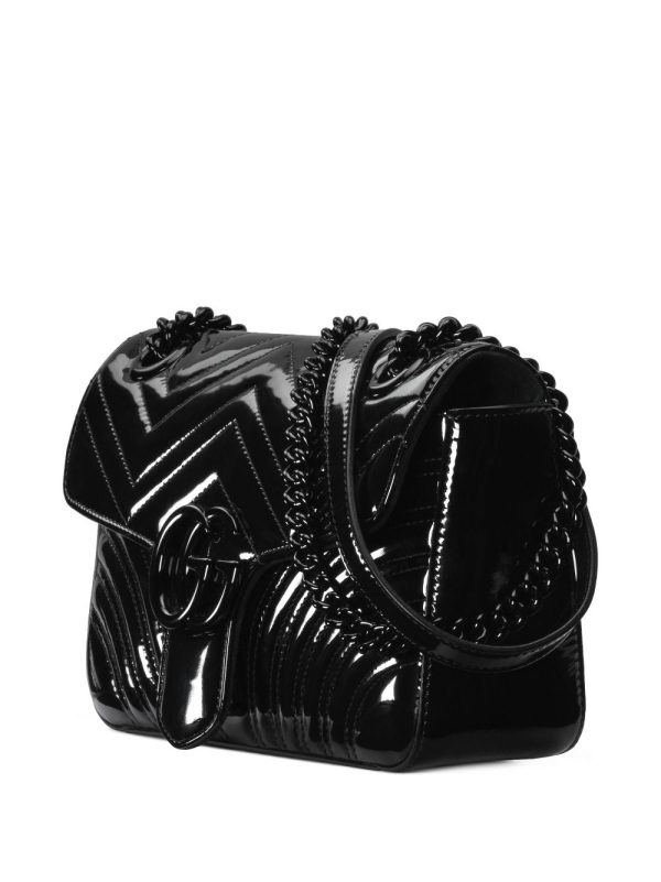 Gucci small GG Marmont patent-leather shoulder bag - Image 5