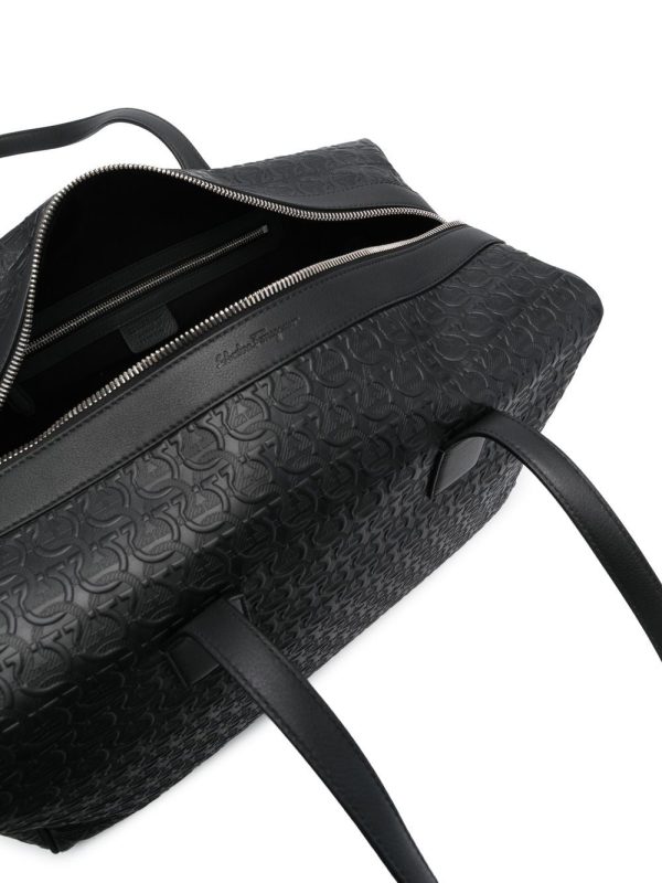 Ferragamo Gancini-embossed leather holdall - Image 5