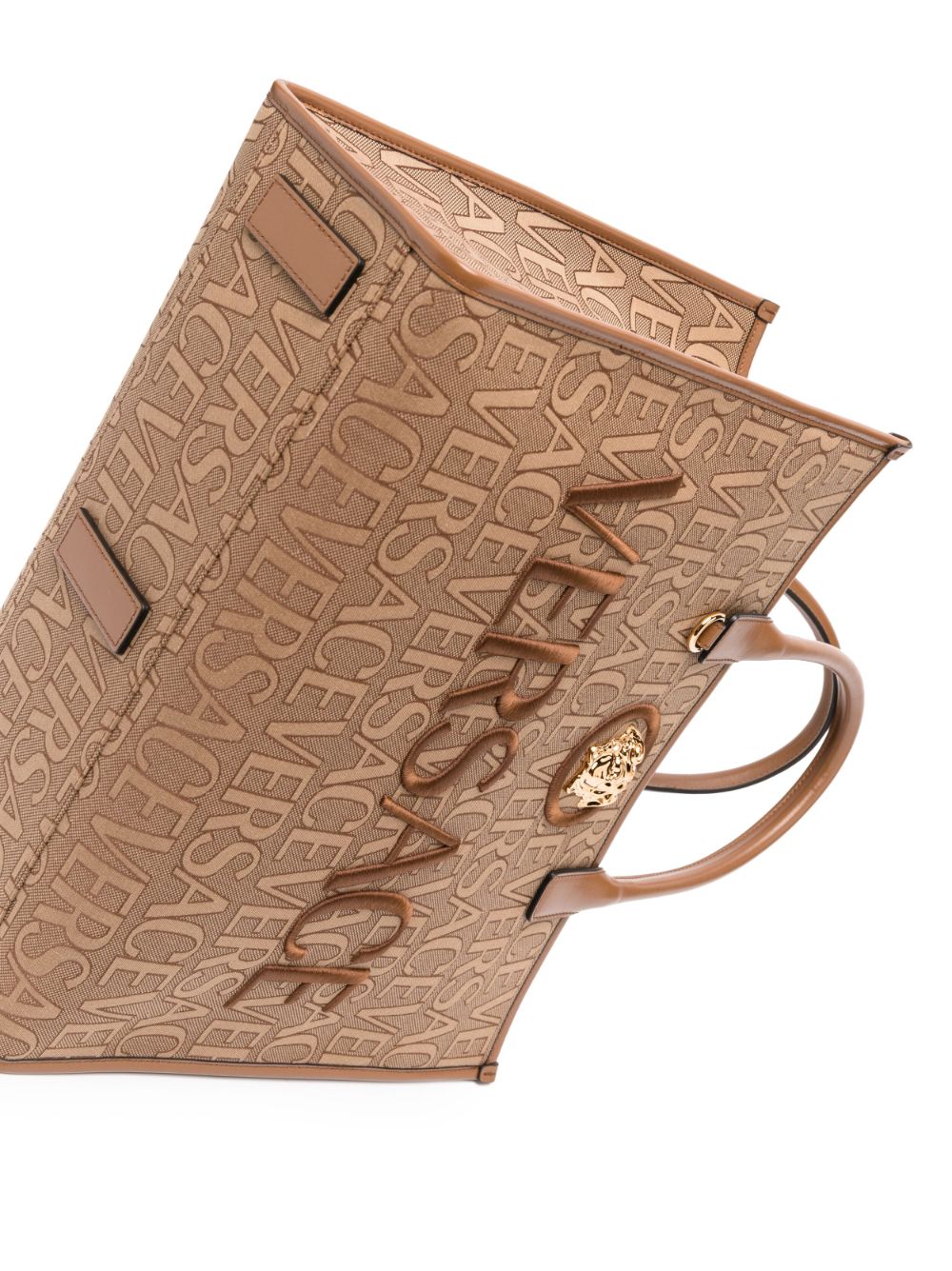 Versace large Versace Allover-jacquard tote bag - Image 5