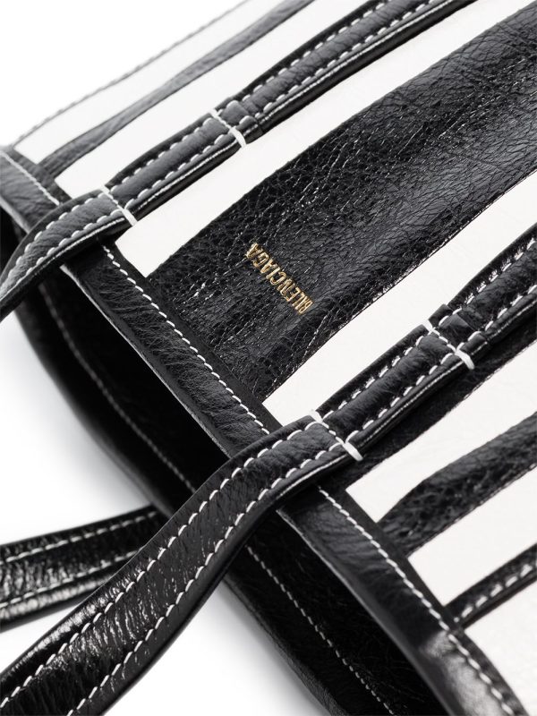 Balenciaga small Barbes East-West striped shopper tote - Image 5