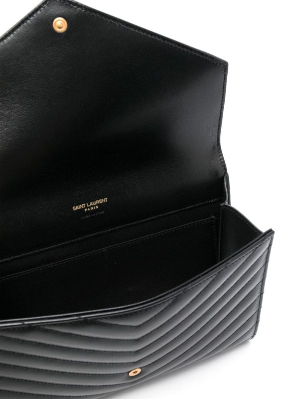 Saint Laurent Cassandre matelassé leather clutch bag - Image 5