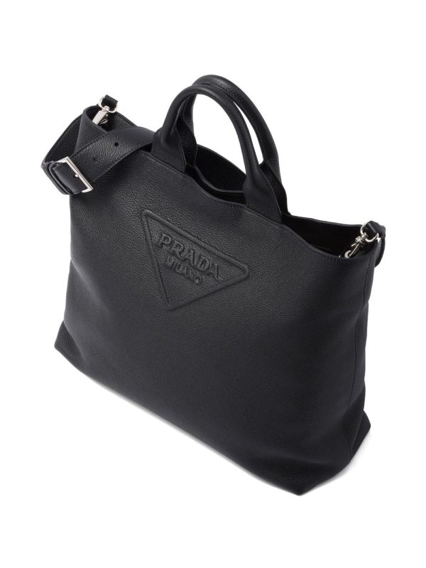 Prada logo-embossed leather tote bag - Image 5