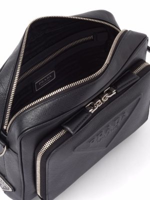 Prada logo-embossed Saffiano leather bag