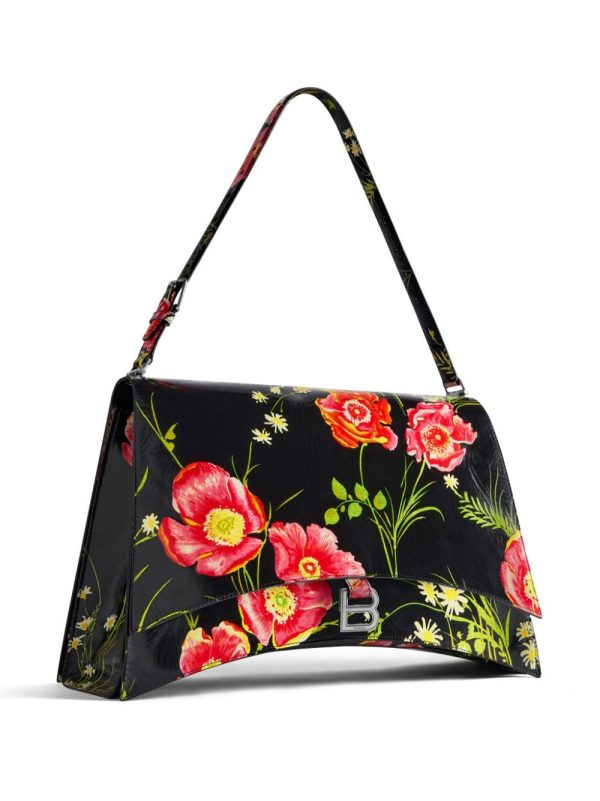 Balenciaga large Crush Sling floral-print shoulder bag - Image 5
