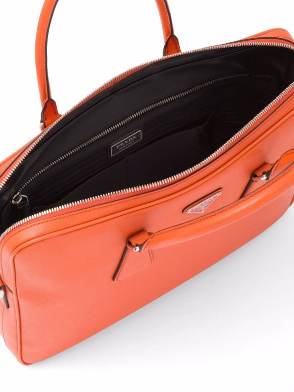 Prada triangle-logo Saffiano leather briefcase - Image 5