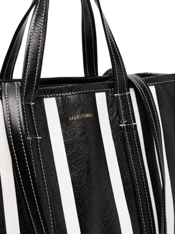 Balenciaga large Barbes East-West striped shopper tote - Image 5