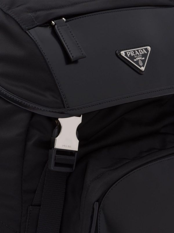 Prada triangle-logo panelled backpack - Image 5