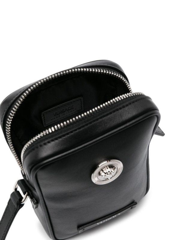 Versace Medusa Head-plaque leather messenger bag - Image 5