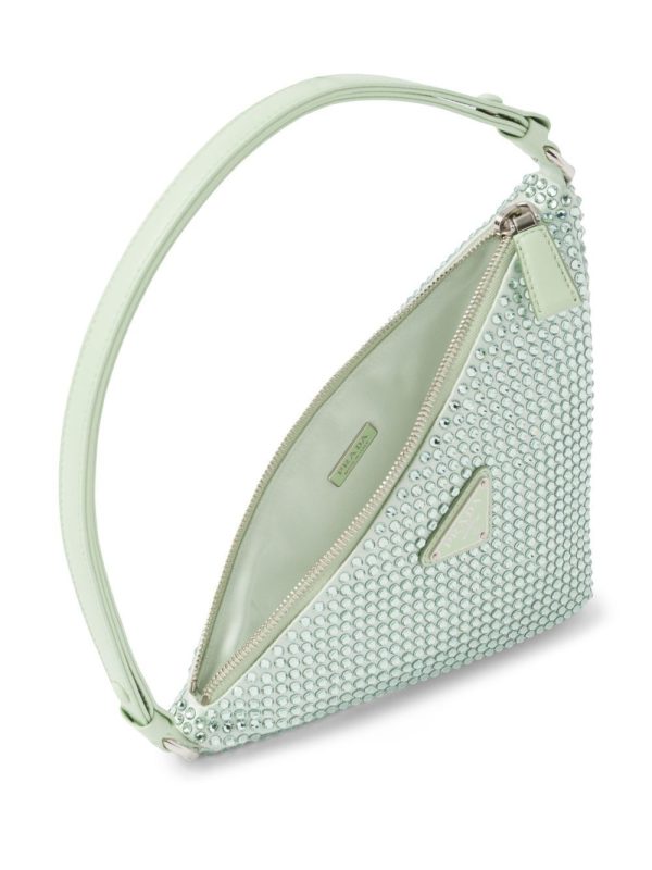 Prada Triangle crystal-embellished mini bag - Image 5
