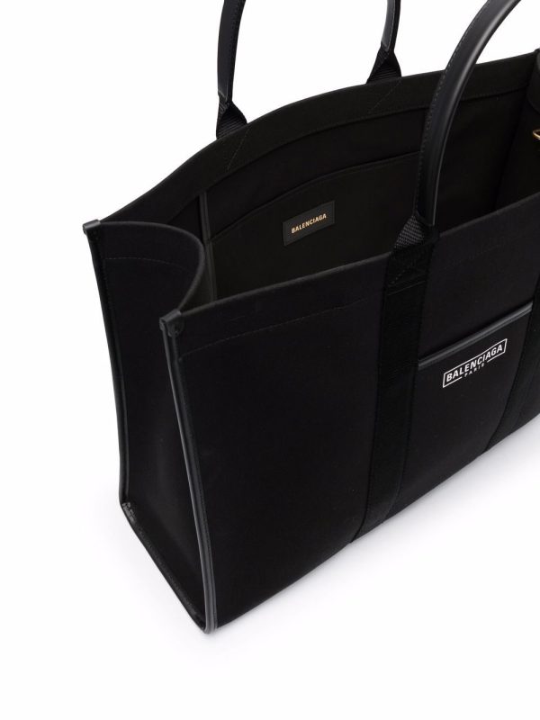 Balenciaga logo-patch organic cotton tote - Image 5