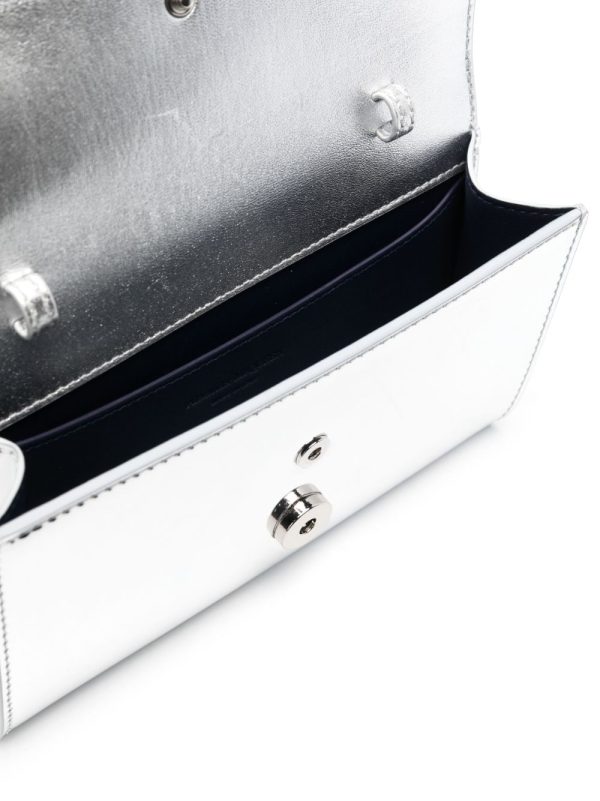 Alexander McQueen Four-Ring patent finish clutch bag - Image 2