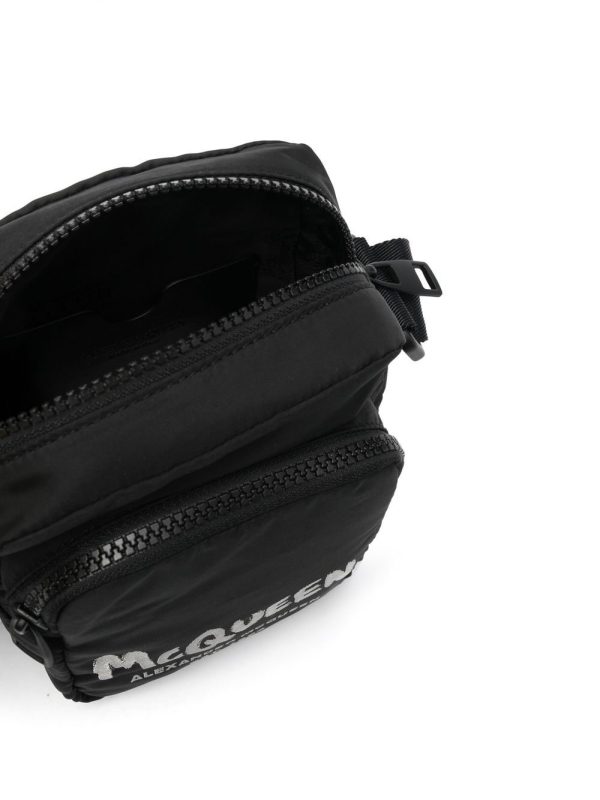 Alexander McQueen graffiti logo-print messenger bag - Image 2