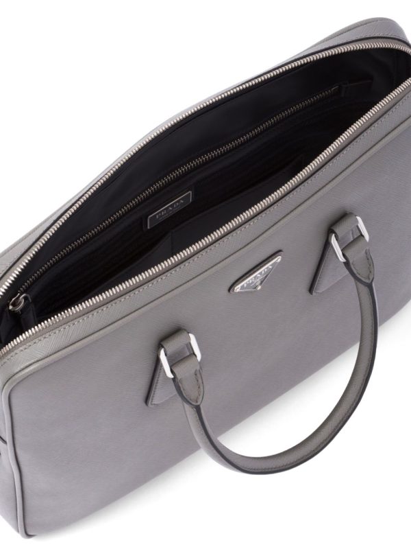 Prada triangle-logo Saffiano leather briefcase - Image 5
