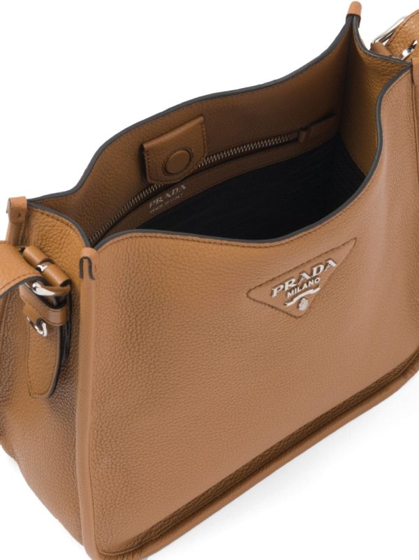 Prada triangle-logo hobo shoulder bag - Image 5