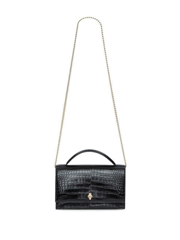 Alexander McQueen Skull crocodile-embossed shoulder bag - Image 5