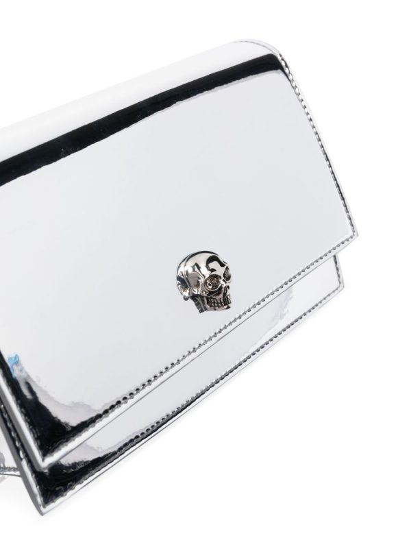 Alexander McQueen Jewelled metallic-finish shoulder bag - Image 3