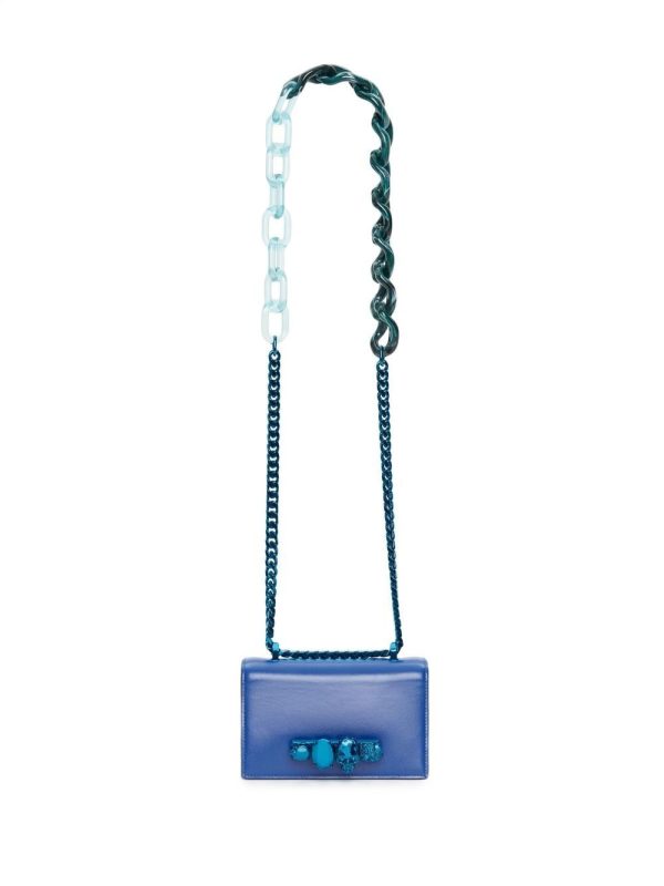 Alexander McQueen mini Jewelled skull satchel bag - Image 5
