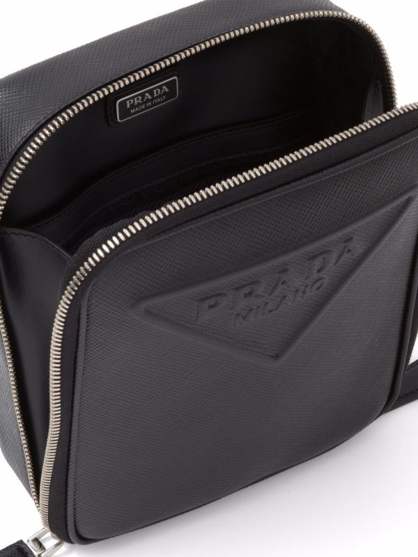Prada logo-embossed Saffiano leather bag - Image 5