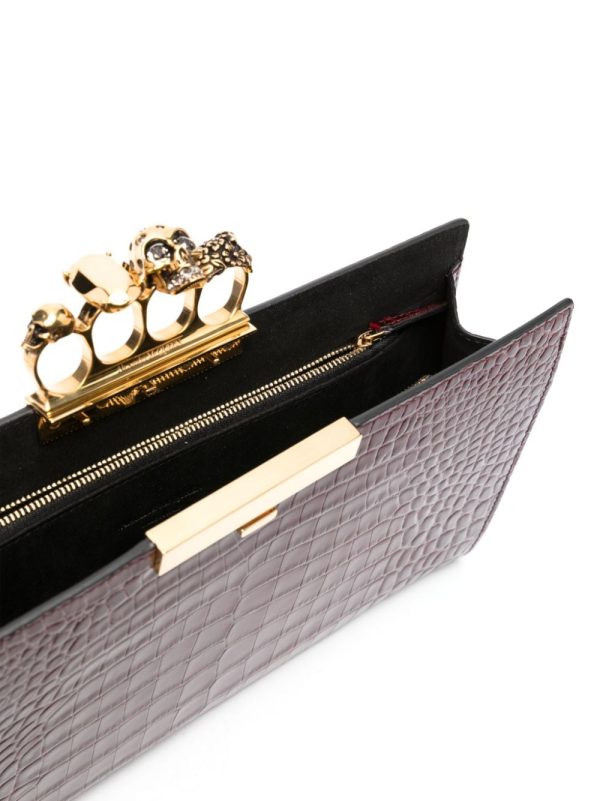 Alexander McQueen The Knuckle embossed clutch bag - Image 5