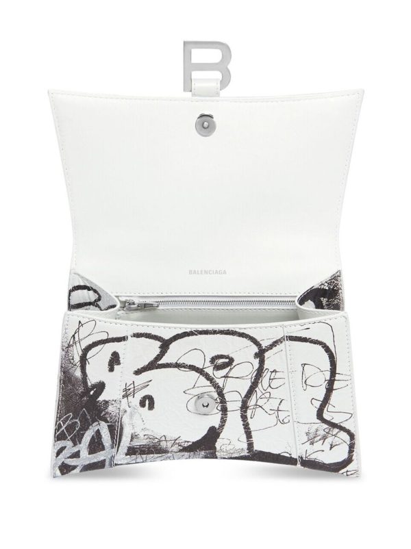 Balenciaga graffiti-print leather shoulder bag - Image 5