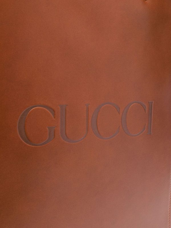 Gucci debossed leather tote - Image 5