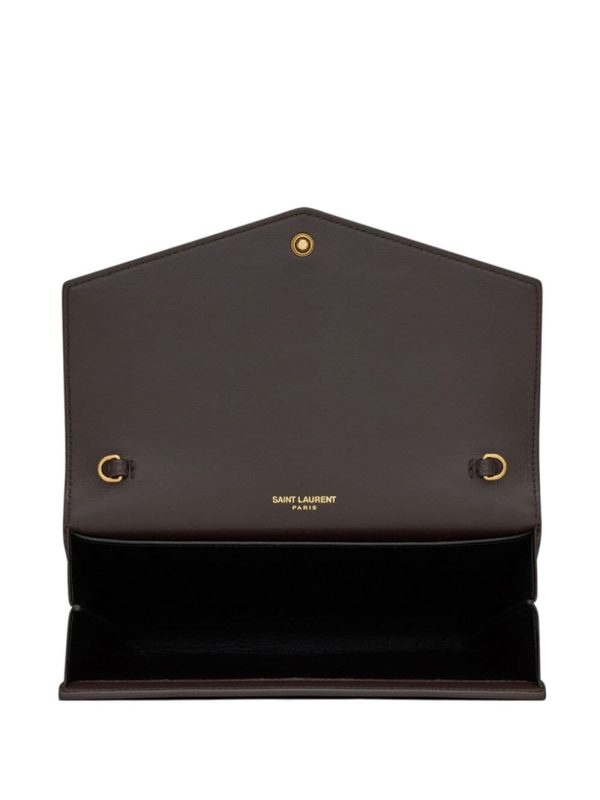 Saint Laurent Uptown envelope leather chain wallet - Image 5