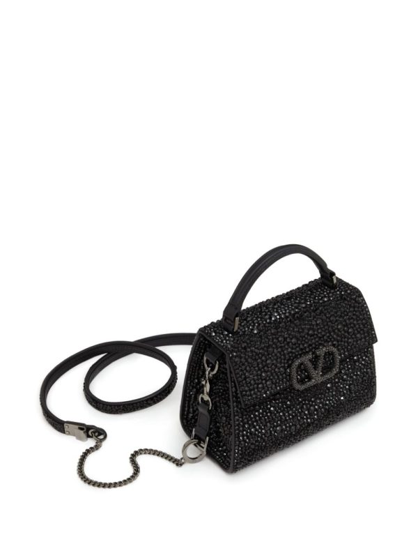 Valentino Garavani VSling crystal-embellished leather tote bag - Image 5