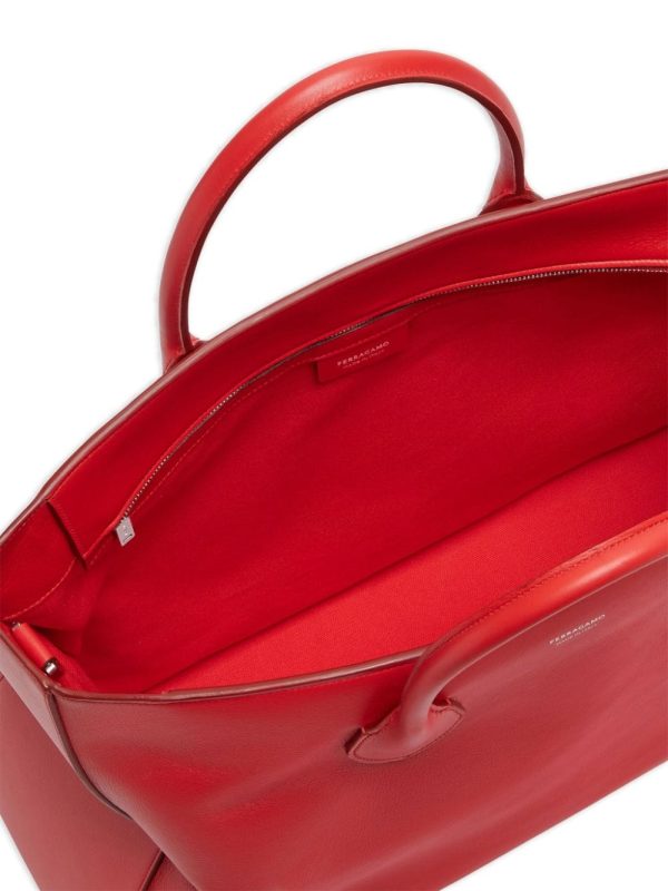 Ferragamo logo-stamp leather tote bag - Image 5