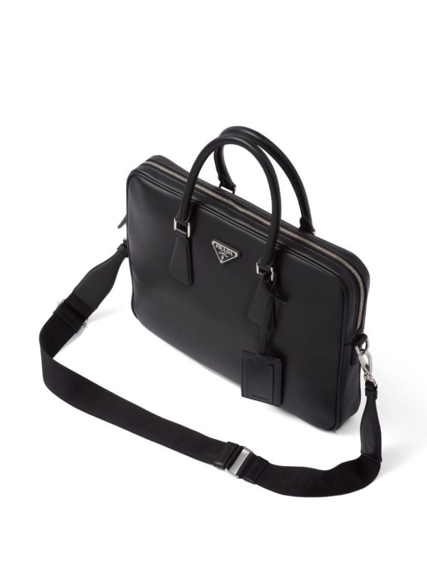 Prada triangle-logo Saffiano leather briefcase - Image 5