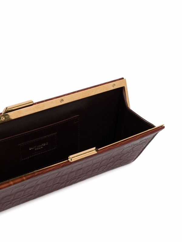 Saint Laurent crocodile-effect clutch bag - Image 5