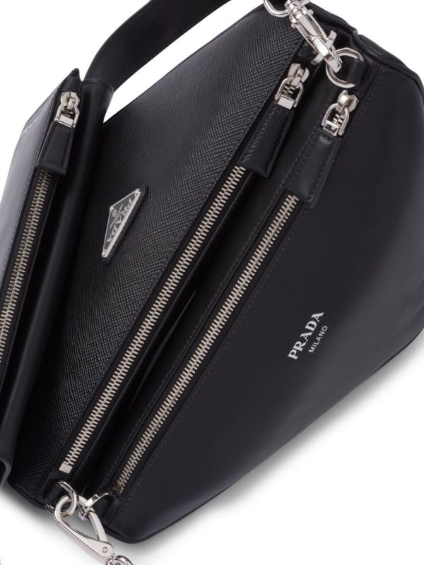 Prada Triangle Saffiano-leather shoulder bag